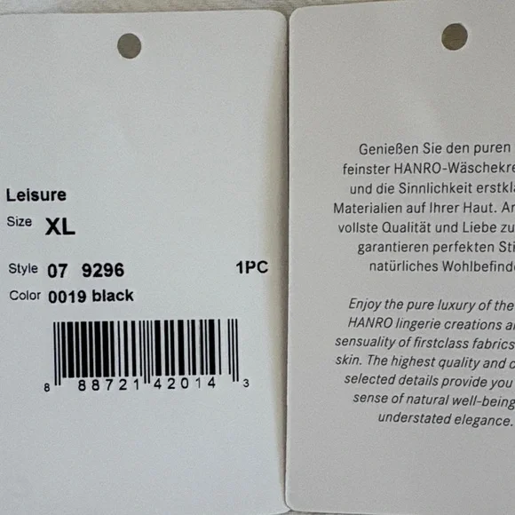 Hanro Men's Black Sweatpants